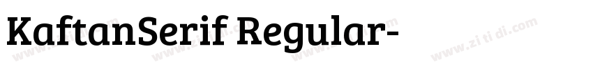 KaftanSerif Regular字体转换